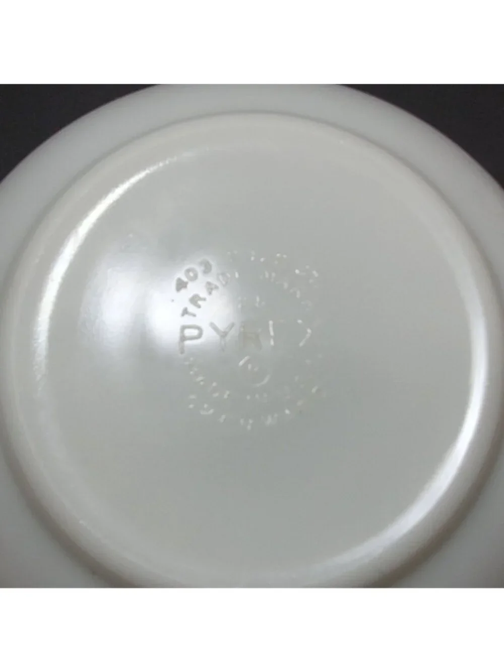 Vtg Pyrex 403 AMISH Butterprint Mixing Bowl 2.5 Quart White Turquoise Aqua MCM